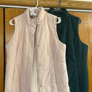 Christopher and Banks Long Vests Size Medium. Pink is NWT